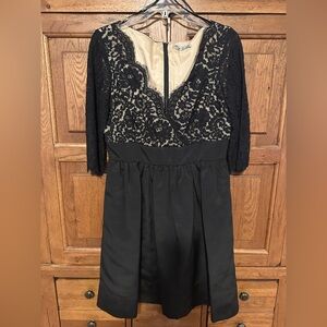 Eliza J Black Lace Overlay Dress – Size 10